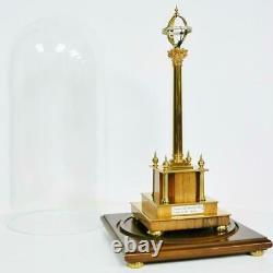 Rare English 8 Day Geoffrey Bell Mystery Heavenly Pillar Clock In Glass Dome