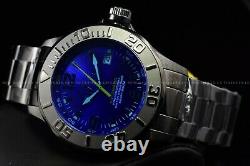 Rare Invicta 47mm Pro Diver Blue Glass Automatic NH35A Gunmetal Polished Watch