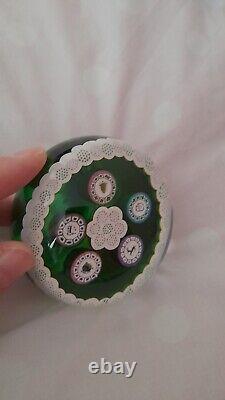 Rare L. E. PERTHSHIRE Millefiori Christmas Silhouettes 1981 Paperweight