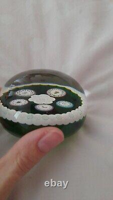 Rare L. E. PERTHSHIRE Millefiori Christmas Silhouettes 1981 Paperweight