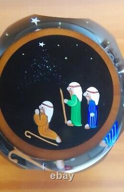 Rare L. E. PERTHSHIRE Three Kings/Three Wise Men Christmas Paperweight 1988