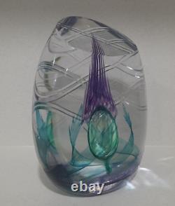 Rare Large Caithness Glass Scot's Thistle Limited Edition 85 / 100 Paperweight