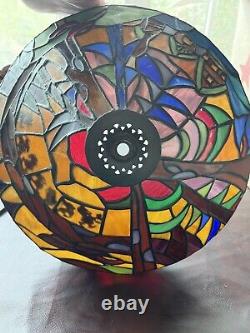 Rare Limited Edition Disney Tiffany Style Stained Glass Snow White & Dwarfs Lamp