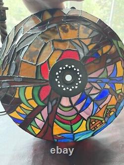 Rare Limited Edition Disney Tiffany Style Stained Glass Snow White & Dwarfs Lamp