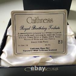 Rare Limited Edition No 23/100 Royal Birthday Paperweight By Colin Terris Boxed