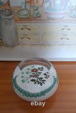 Rare Limited Edition PERTHSHIRE CHRISTMAS MISTLETOE BOUQUET 1996 Paperweight