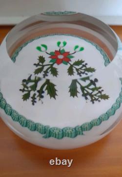Rare Limited Edition PERTHSHIRE CHRISTMAS MISTLETOE BOUQUET 1996 Paperweight