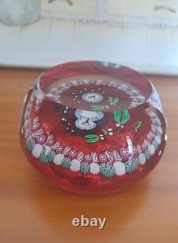 Rare Limited Edition PERTHSHIRE CHRISTMAS ROBIN & MISTLETOE 1995 Paperweight