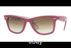 Rare Ray-Ban Wayfarer Sunglasses Pink Comics Limited Edition RB 2140 1045/51