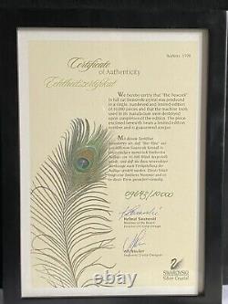 Rare Swarovski Signed Numbered Limited Edition 1998 Peacock 218123 Boxed
