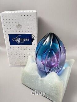 Rare Vintage Caithness Glass Turquoise Delight. 95/100 Limited Edition Boxed