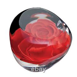 Red Rose RHS Collection Limited Edition Paperweight by Caithness Glass L14043