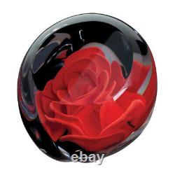 Red Rose RHS Collection Limited Edition Paperweight by Caithness Glass L14043