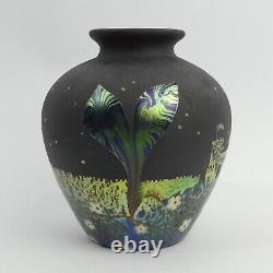Richard Golding Signed Okra Ltd Edition Art Glass Vase'midnight Watch