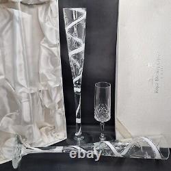 Royal Brierley Champagne Flutes Special Edition Crystal Wedding Glasses Boxed