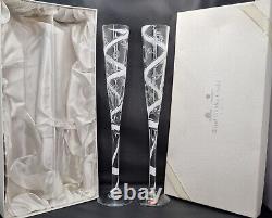 Royal Brierley Champagne Flutes Special Edition Crystal Wedding Glasses Boxed