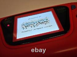 SEGA GAME GEAR Console. New LCD, Caps & Glass lens. Ltd Edition Red. Rare