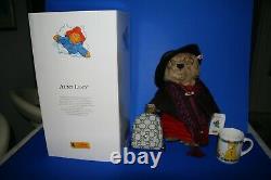 STEIFF AUNT LUCY LTD EDITION BEAR -33cm BOXED, TAGS, GLASSES, CASE, BUTTON ETC