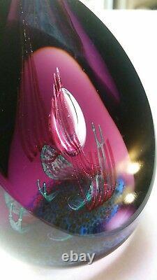 Scotland Caithness 139/650 Glass Paperweight'Angelina' Purple Blue Green Bubble