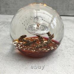 Selkirk Glass Paperweight Sundown Red Orange 25/500 RARE Limited Edition 2001