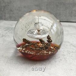 Selkirk Glass Paperweight Sundown Red Orange 25/500 RARE Limited Edition 2001