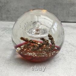 Selkirk Glass Paperweight Sundown Red Orange 25/500 RARE Limited Edition 2001