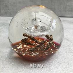 Selkirk Glass Paperweight Sundown Red Orange 25/500 RARE Limited Edition 2001