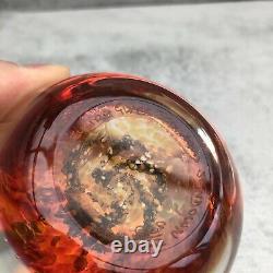 Selkirk Glass Paperweight Sundown Red Orange 25/500 RARE Limited Edition 2001