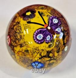Selkirk Glass Paperweight with Butterfly Limited Edition