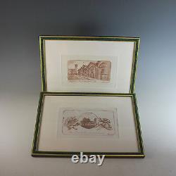 Set of Dry point etchings by Viviano Viviani of Pisa, Pencil Signed numbered