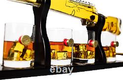 Shotgun Gun Large Decanter Set Bullet Glasses Limited Edition Elegant Rifle Gu