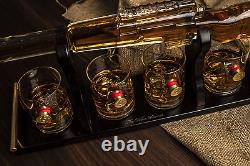 Shotgun Gun Large Decanter Set Bullet Glasses Limited Edition Elegant Rifle Gu