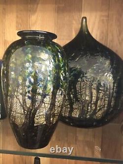 Signed Limited Edition 20/100 Isle of Wight Glass Undercliff Amphora Vase
