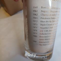 Signed Limited Edition Ron Turcotte Secretariat Jockey Kentucky Derby Glass