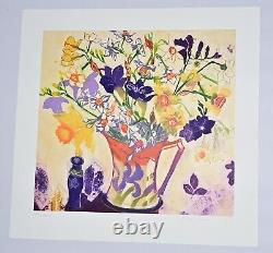 Signed limited edition art print Blue Glass and Nasturtiums by Jenny Devereux