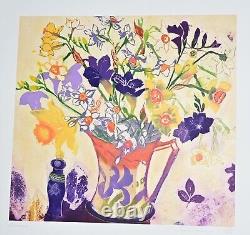 Signed limited edition art print Blue Glass and Nasturtiums by Jenny Devereux