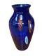 Silvano Signoretto Vintage Blue Hand-blown Murano Glass Vase Newithsigned