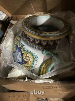 Silvano Signoretto Vintage Blue Hand-blown Murano Glass Vase NEWithSigned