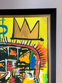 Skull Crown by Jean-Michel Basquiat reproduction print, framed under glass