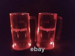 Snap-On Tools Limited Edition Tall Pint Glass rare red light starglas collectors