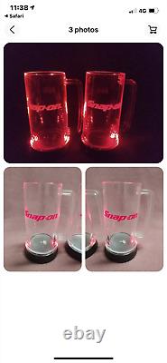 Snap-On Tools Limited Edition Tall Pint Glass rare red light starglas collectors