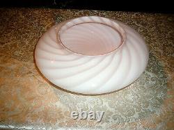 Splendid MCM Murano Pink Swirl Mushroom Glass Lamp Shade Globe by Venini Vetri