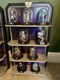 Star Trek Franklin Mint Dioramas under Glass Domes x17 & 2 Shelves LTD EDITION