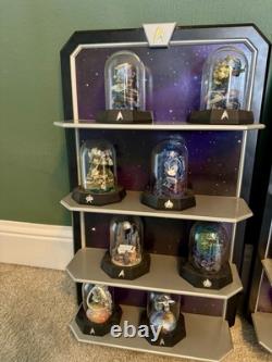 Star Trek Franklin Mint Dioramas under Glass Domes x17 & 2 Shelves LTD EDITION