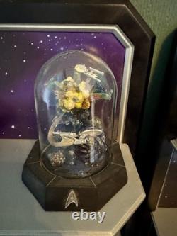 Star Trek Franklin Mint Dioramas under Glass Domes x17 & 2 Shelves LTD EDITION