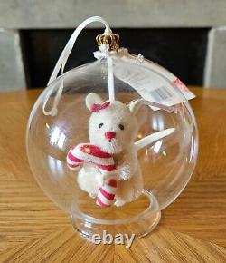 Steiff 006296 Candy Cane Mouse In Bauble Ornament L. Ed. With Box & Certificate