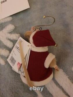 Steiff Santa Mouse Christmas Ornament Limited Edition EAN 007262 Boxed (C)