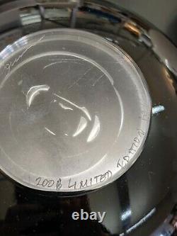 Steven Correia Limited Edition Black & White Horses Art Glass Bowl