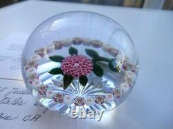 Stunning Baccarat Floral Paperweight Limited Edition d. 1992. No. 21/150