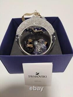 Swarovski Holiday Magic SCS 2022 Ball Ornament. With Birds Art No 5628005